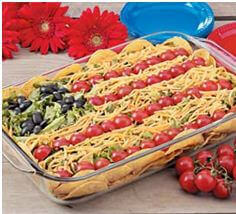 image of american flag taco salad