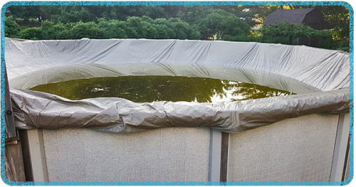 above ground pool leaking in winter