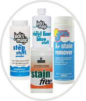 pool chemicals for stain removal and prevention