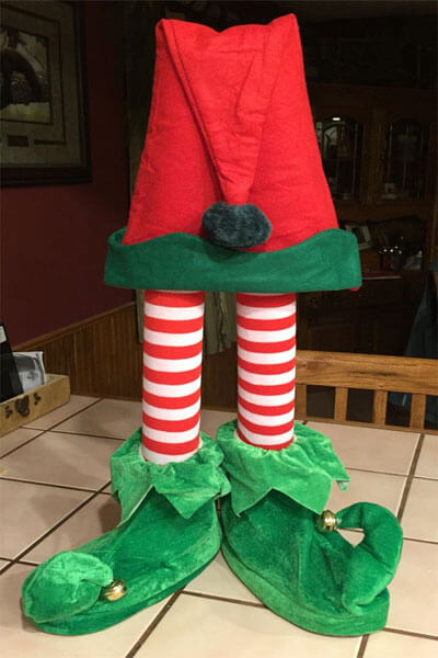 Pool Noodle Elf Legs by Julie Knotts via pinterest 