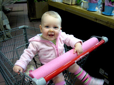 Shopping Cart Bumper, from Living My LIfe on Purpose, safe and sanitary!