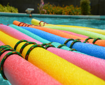 Pool Noodle Raft, from the Headley House, could be a lifesaver if marooned on a desert island!