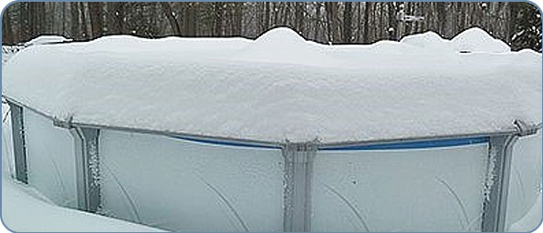 Snow On Your Winter Pool Cover, How To Remove Snow From Above Ground Pool Cover
