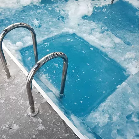 ice in above ground pool