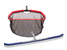 Big pool brush 36", and 24" leaf rake net shown