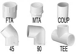 single & 10 pack Swimming Pool Pipe Fitting 1.5" & 2" 90 Degree Elbow