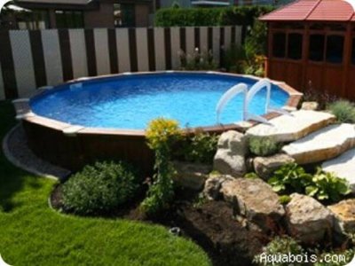 gravel around above ground pool