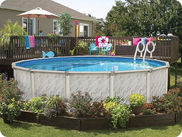 Privacy around outlet above ground pool