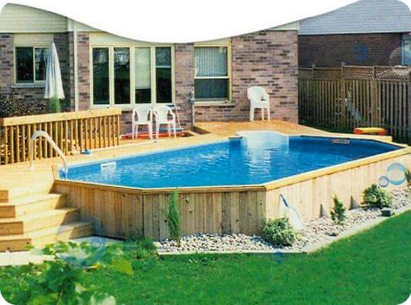 Basic Aboveground Pool Landscaping, Above Ground Swimming Pool Landscaping Ideas Pictures