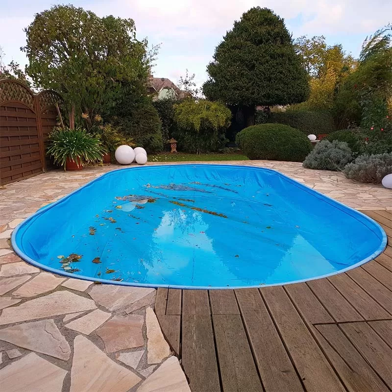dropping pool cover due to vinyl pool leak