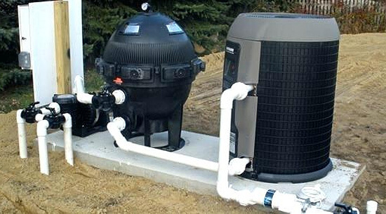 plumbing a pool heat pump