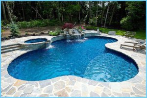 above ground pool with tanning ledge