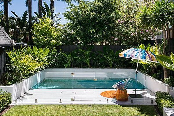 Rectangular For Ideas Landscape With Pool Backyard Small