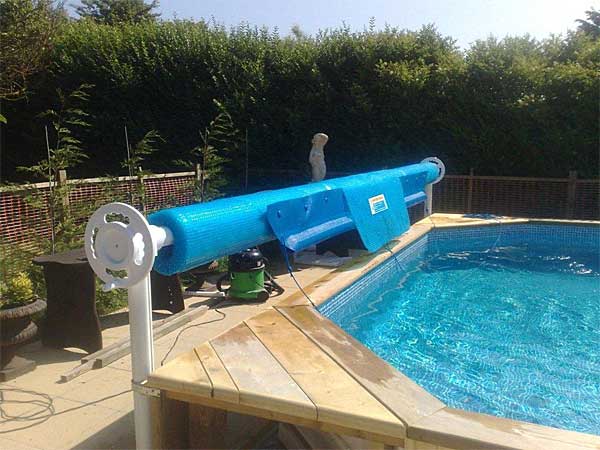 24' AquaSplash Pro Solar Cover/Blanket Reel System For Aboveground Swimming Pool 