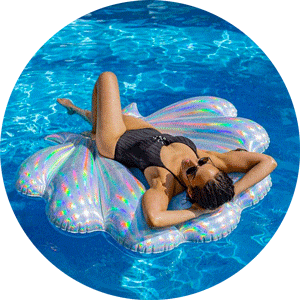 pool candy holographic inflatable pool lounge float