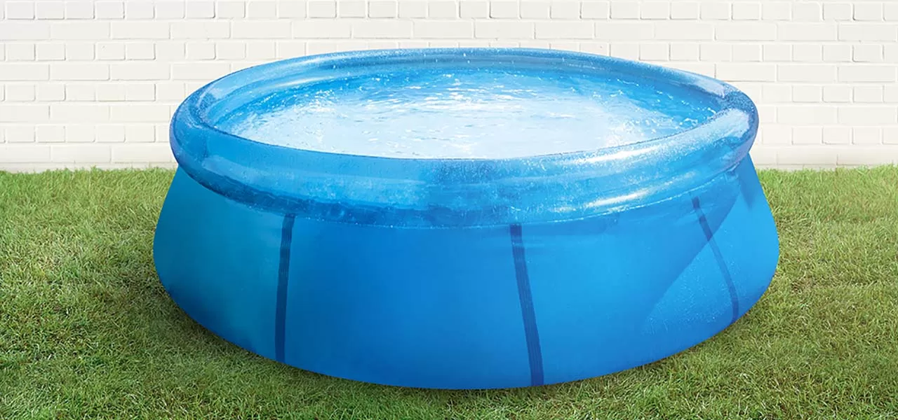 setting up an intex pool for summer