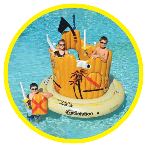 Pirate island pool float