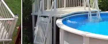 above ground pool with deck